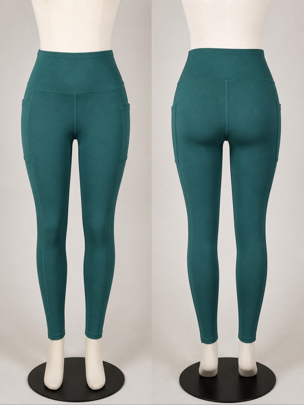 Skechers Teal High-Waist Leggings with Side Pockets